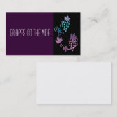 Raisins sur un carte de visite de vigne (Devant / Derrière)