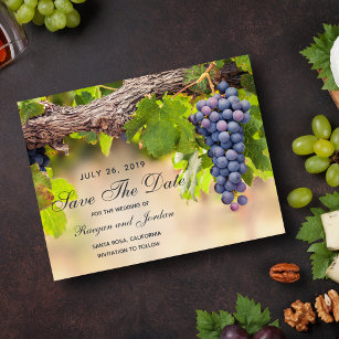 Raisins sur vignes Enregistrer la carte Date
