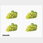 Raisins Verts Frais avec Autocollant de Feuilles (Feuille)