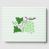 Raisins verts sur Stripes Thème du vin Livre d'hôt (Verso)