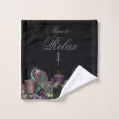 Raisins, vin et bougies (Gant de toilette)