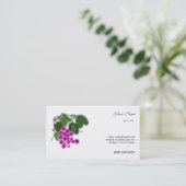 Raisins violets. Carte de visite tout usage (Debout devant)
