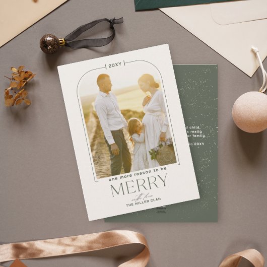 Raison Joyeux Green Vacances Grossesse Faire-part