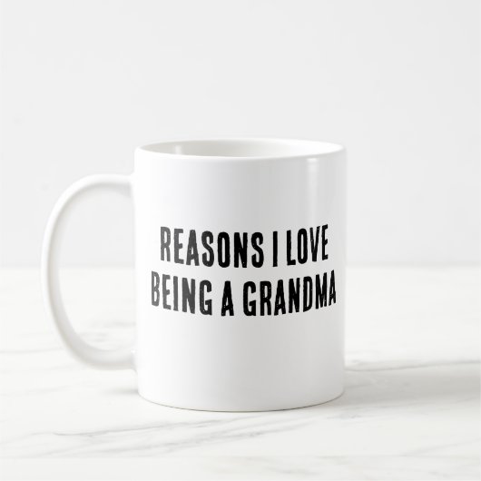 Raisons de l'amour être grand-mère Mug (Gauche)