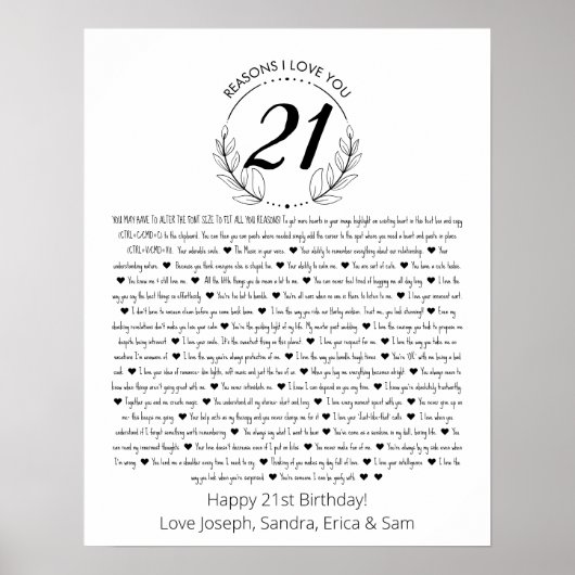 raisons pour lesquelles j'aime votre affiche d'ann (Devant)