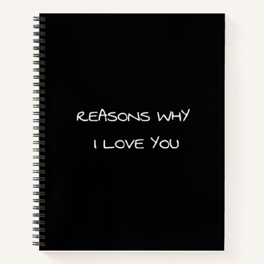 Raisons pour lesquelles je t'aime Carnet (Devant)