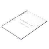 Raisons pour lesquelles je t'aime Carnet (Côté gauche)