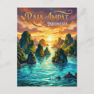 Raja Ampat-eilanden Indonesië Briefkaart