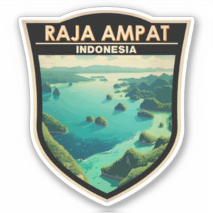 Raja Ampat Indonesia Reizen Kunst Vintage Sticker