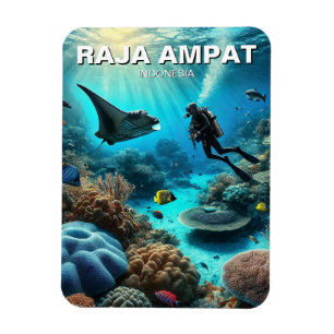 Raja Ampat Indonesia Scuba Diver Magneet