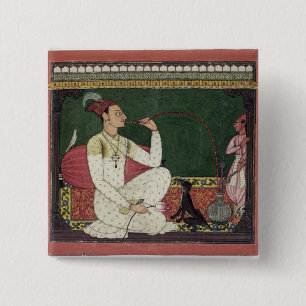 Raja Medini Pal, achteraan in Takar Vierkante Button 5,1 Cm