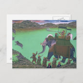 Raja Sarup Singh van Udaipur, op jacht op everzwij Briefkaart (Voorkant / Achterkant)
