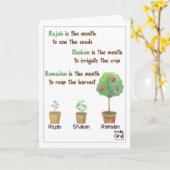 Rajab - Holy Month Blessings Kaart (Gele Bloem)