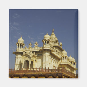 Rajasthan, India Een vrouw die staat en actief is Magneet