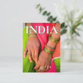 Rajasthan Sluiten van vrouwenhanden Briefkaart (Staand voorkant)