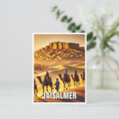 Rajasthan Thar Desert Jaisalmer India Reizen Briefkaart (Staand voorkant)
