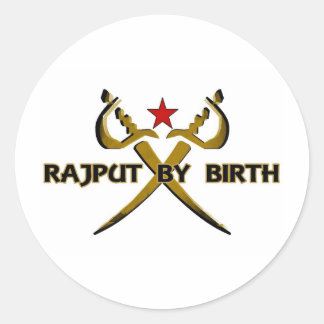 Rajput by Birth Red Star Ronde Sticker