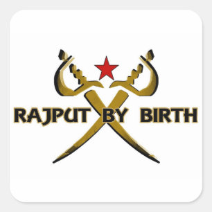 Rajput by Birth Red Star Vierkante Sticker