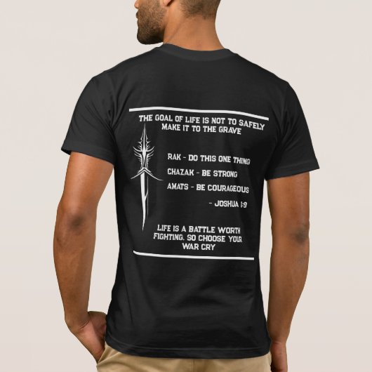 Rak Chazak Amats - Definitie T-shirt (Achterkant)