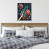 Raket #123 canvas afdruk (Insitu (Slaapkamer))