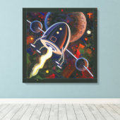 Raket #76 canvas afdruk (Insitu (Houten vloer))