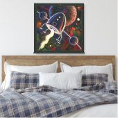 Raket #76 canvas afdruk (Insitu (Slaapkamer))