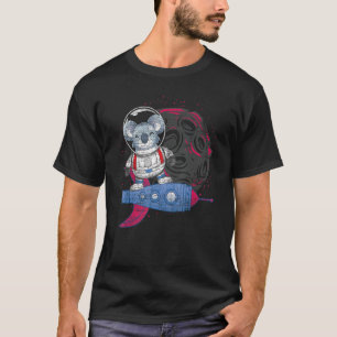 Raket Dier Outer Space Zoo Dierlijke Astronaut K T-shirt