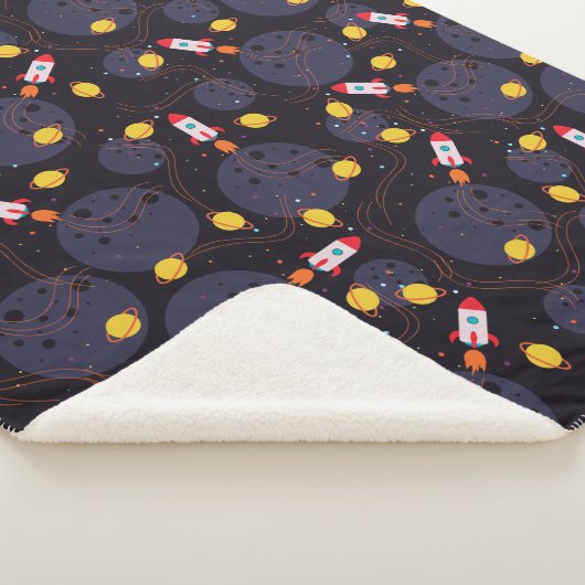Raket in de ruimte sherpa deken (3/4)