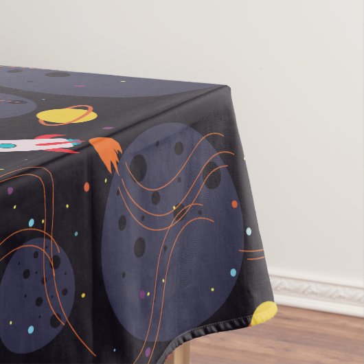 Raket in de ruimte tafelkleed (Voorbeeld)