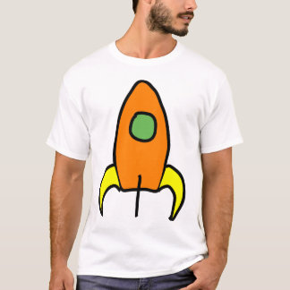 Raket naar het T-shirt met de maan
