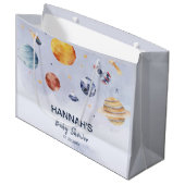 Raket Outer Space Boy Baby shower Party Groot Cadeauzakje (Voorkant Gekanteld)