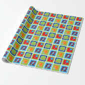 Raket & Planeet Outer Space Inpakpapier (Uitgerold)