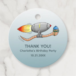 raket-regenworm bedankjes labels