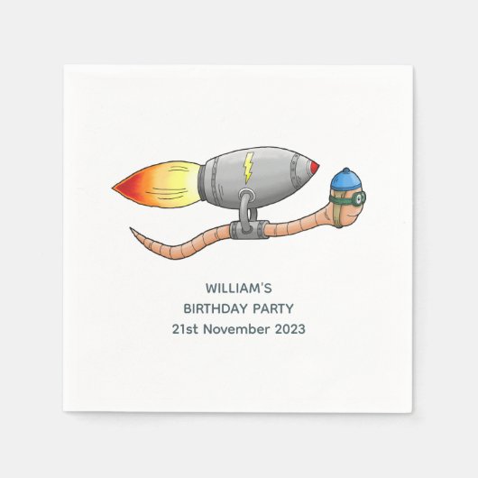 raket-regenworm servet (Voorkant)