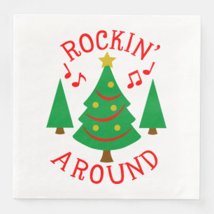 Raket rond de kerstboom servet