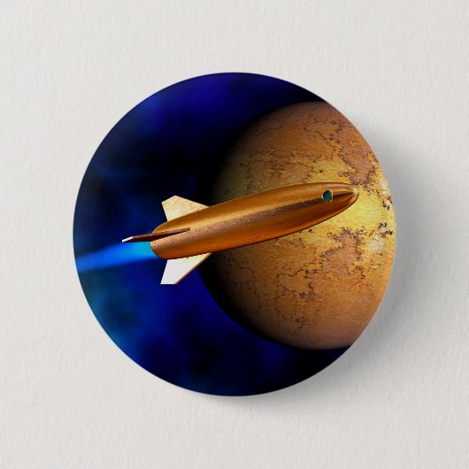  raket ronde button 5,7 cm (Voorkant)