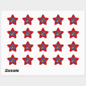 Raket rood geel Star Sticker (Vel)