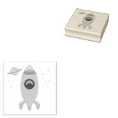 Raket Rubber Stamp Rubberstempel (Gestempeld)