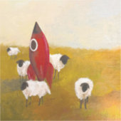 Raket Schaap Sticker (Voorkant)