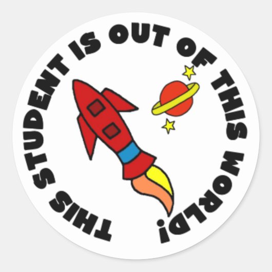 Raket uit deze wereld Student Stickers (Voorkant)