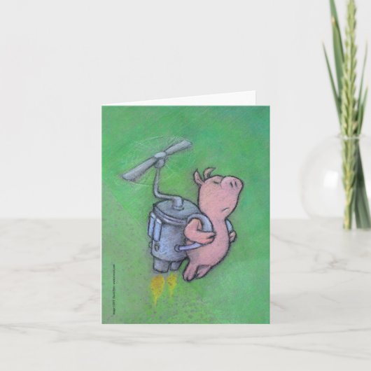 raket-wenskaart kaart (Voorkant)