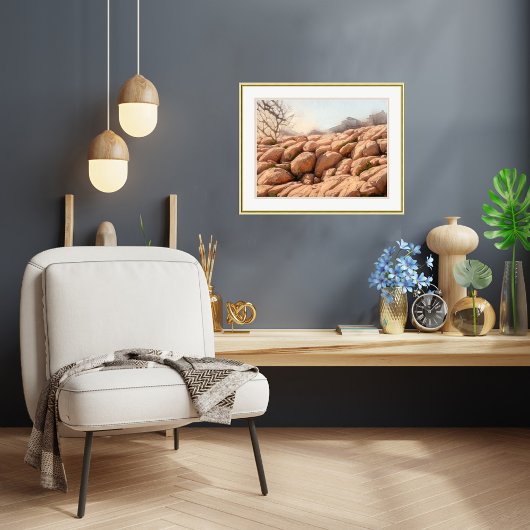 Raketachtig landschap - Verrekte canvas afdrukken