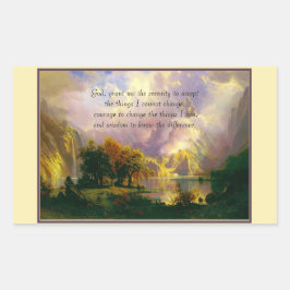 Raketbergen Sereity gebed Rechthoekige Sticker