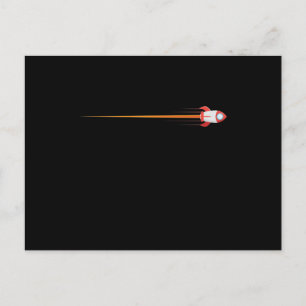 Rakete im Weltraum Briefkaart