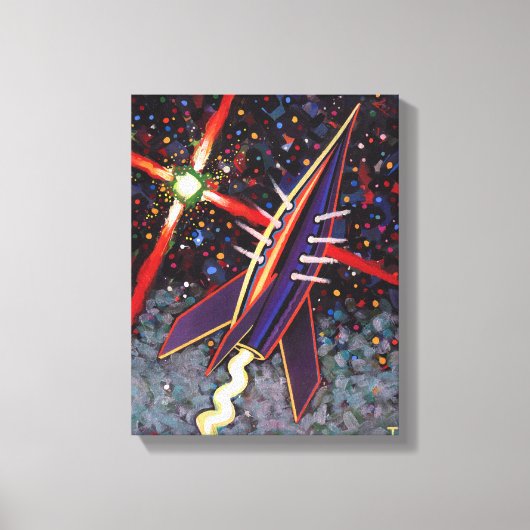 Raketgeleider Ster Canvas Afdruk (Voorkant)