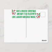 Raketjes rond Kerstmis bedankt Briefkaart (Achterkant)