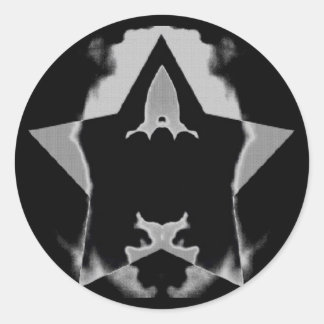 Raketontwerp Ronde Sticker