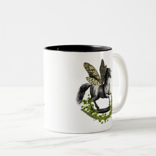 Raketpaarse vlucht 2 tweekleurige koffiemok (Voorkant rechts)