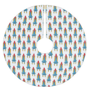 Raketscheepsillustratie cartoon kerstboom rok