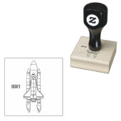 Raketscheepsillustratie cartoon 	rubberstempel (Gestempeld)